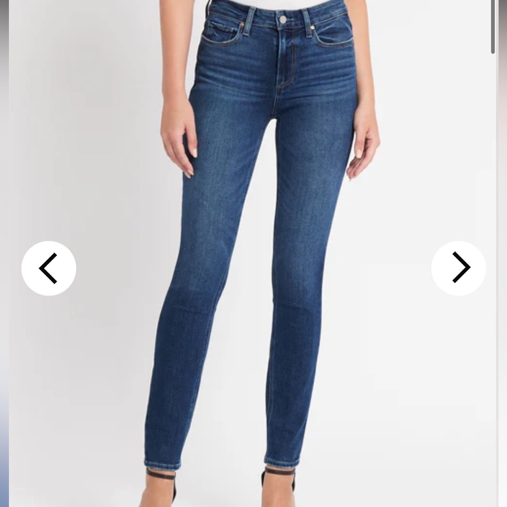 PAIGE HOXTON ANKLE SKINNY JEANS.